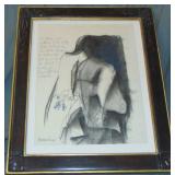 Morris Broderson, Ink & Pastel on Paper Morris Broderson, Ink & Pastel on Paper