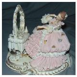 Dresden Style Porcelain Crinoline Figurine Dresden Style Porcelain Crinoline Figurine