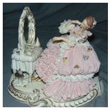 Dresden Style Porcelain Crinoline Figurine