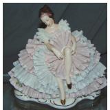 Dresden Style Porcelain Crinoline Figurine