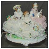 Unterweissbach Porcelain Crinoline Figural Group Unterweissbach Porcelain Crinoline Figural Group