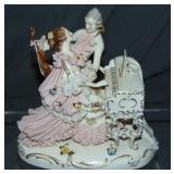 Dresden Style Porcelain Crinoline Figural Group