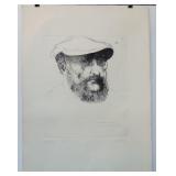 Leonard Baskin Signed Artist Proof Etching Leonard Baskin Signed Artist Proof Etching