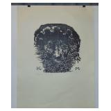 Leonard Baskin Signed Artist Proof Woodcut Leonard Baskin Signed Artist Proof Woodcut