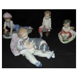 Lladro Figurines. Lot of 4.