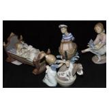 Lladro Figurines. Lot of 4.