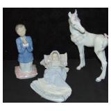 Lladro Figurines.Lot of 3.