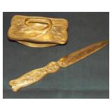 Lot of Two Art Nouveau Pieces. Lot of Two Art Nouveau Pieces.