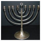 Marked Silver European Menorah.