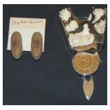 Amy Kahn Russell. Earrings and Pendant. Amy Kahn Russell. Earrings and Pendant.