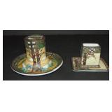 Nippon Dark Woodland Match Holders. (2) Nippon Dark Woodland Match Holders. (2)