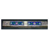 Chinese Sterling and Cloisonne Oblong Box. Chinese Sterling and Cloisonne Oblong Box.