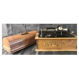 Edison Phonograph with Oak Case