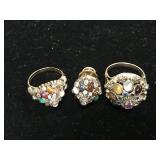 3 Piece Jewelry Lot with Multiple Gemstones 3 Piece Jewelry Lot with Multiple Gemstones