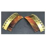(2) 10 Kt Gold Antique Combs (2) 10 Kt Gold Antique Combs