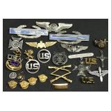 Lot of U.S. Military Pins & Uniform Insignias