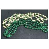 Malachite & Cultured Pearl Necklaces Malachite & Cultured Pearl Necklaces