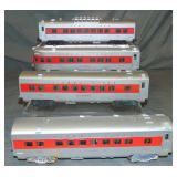 4 Lionel 2444 Series Passenger Cars