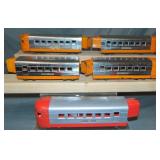 5 Lionel Jr Streamline Cars 5 Lionel Jr Streamline Cars