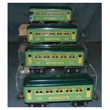 4 Lionel 607 Series Passenger Cars 4 Lionel 607 Series Passenger Cars