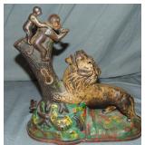 Lion & Monkeys Mechanical Bank Lion & Monkeys Mechanical Bank