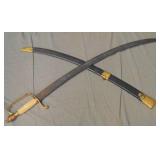 Circa War of 1812 Sword with Leather Scabbard