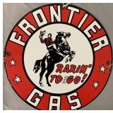 Frontier Gas Porcelain Advertising Sign
