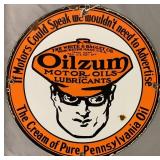 Oilzum Motor Oils Porcelain Advertising Sign