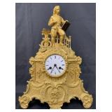 Dore Bronze French Mantle Clock, Medaille Dargent