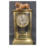 Seth Thomas Crystal Regulator Clock with Lion