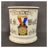 Double Fraternal Shaving Mug, Odd Fellows