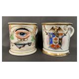 Lot of 2 Fraternal Shaving Mugs