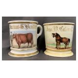 Lot of 2 Occupational Shaving Mugs