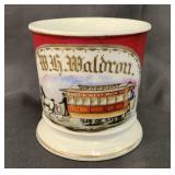 Occupational Shaving Mug, Horse Drawn Trolley