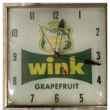 Canada Dry Wink Grapefruit Advertising Clock