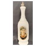 Milk Glass Barber Bottle, Bay Rum