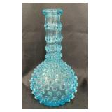 Turquoise Blue Hobnail Barber Bottle