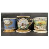 Lot of 3 Scenic Shaving Mugs