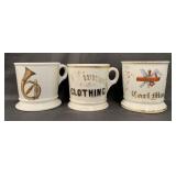 Lot of 3 Occupational Shaving Mugs