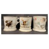 Lot of 3 Fraternal Shaving Mugs