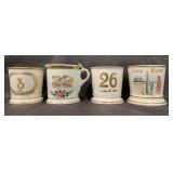 Lot of 4 Shaving Mugs