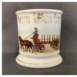 Occupational Shaving Mug, Stake Wagon with Driver