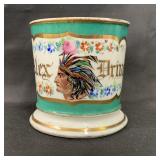 Fraternal Shaving Mug, Indian Chief