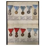 Medals of Merit Lot of Ten.