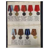 Nine Military Medals.