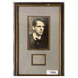 W.B. Yeats. Autograph.