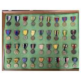 Large Tray Lot of Military Medals.