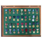 Large Tray Lot of Military Medals.