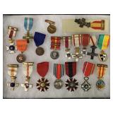 Tray Lot of Medals.