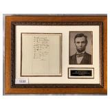 Abraham Lincoln Signed Endorsement.